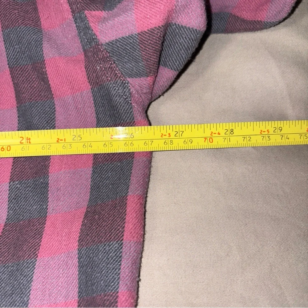 Vintage National Outfitters Flannel Shirt 2XL Pink Gray American Edition - Picture 6 of 7